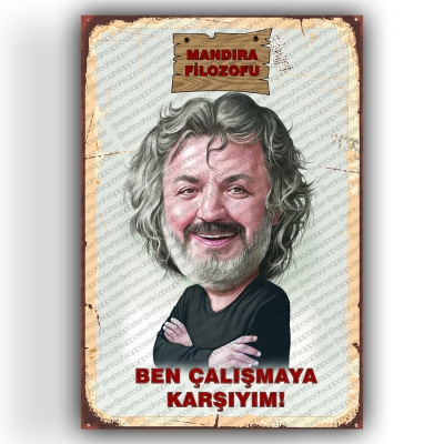 Mandıra Filozofu Ahşap Retro Vintage Poster 