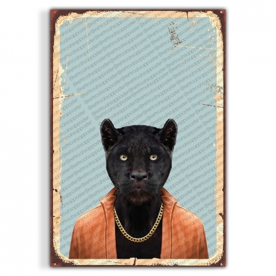 Puma Ahşap Retro Vintage Poster 