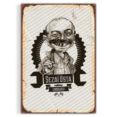 Sezai Usta Kardeş Payı Ahşap Retro Vintage Poster 