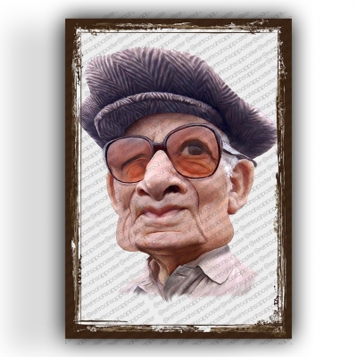 Yaşar Kemal Ahşap Retro Vintage Poster 