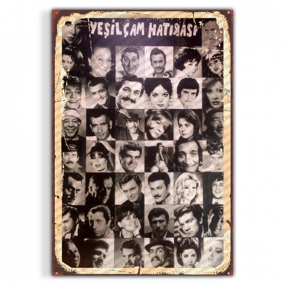 Yeşilçam Hatırası Ahşap Retro Vintage Poster 