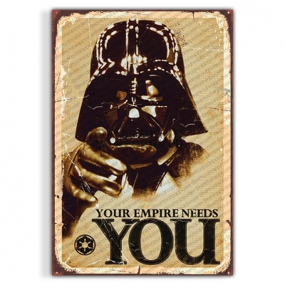 Your Empire needs you Star Wars Ahşap Retro Vintage Poster 