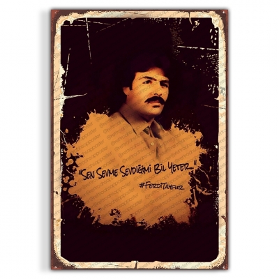 Ferdi Tayfur Ahşap Retro Vintage Poster 