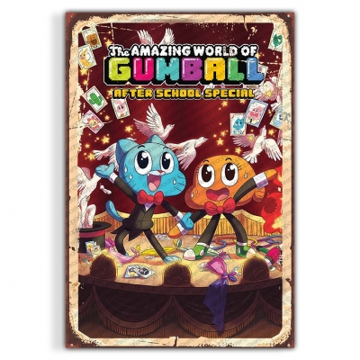 Gumball Ahşap Retro Vintage Poster 