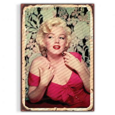 Marilyn Monroe Ahşap Retro Vintage Poster 