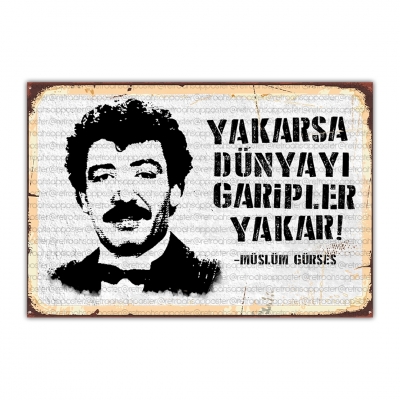 Müslüm Gürses Ahşap Retro Vintage Poster 