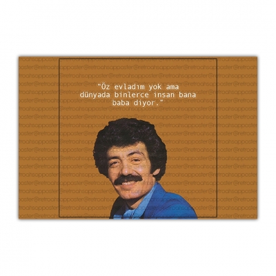 Müslüm Gürses Ahşap Retro Vintage Poster 