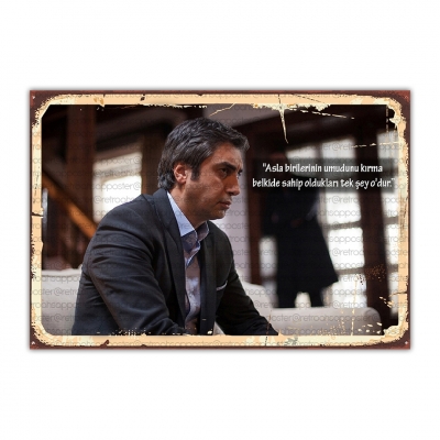 Polat Alemdar Ahşap Retro Vintage Poster 