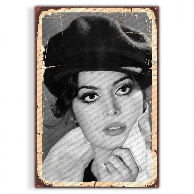 Türkan Şoray Ahşap Retro Vintage Poster 