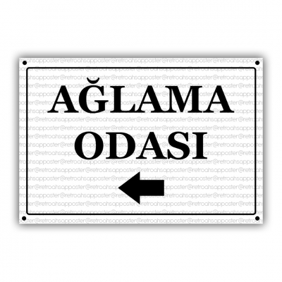 Ağlama Odası Ahşap Retro Vintage Poster 