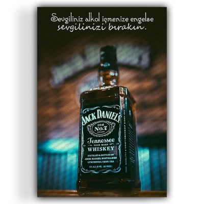 Alkol Ahşap Retro Vintage Poster 