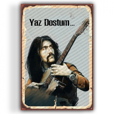 Barış Manço Ahşap Retro Vintage Poster 