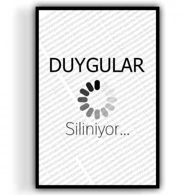 Duygular Siliniyor Ahşap Retro Vintage Poster 