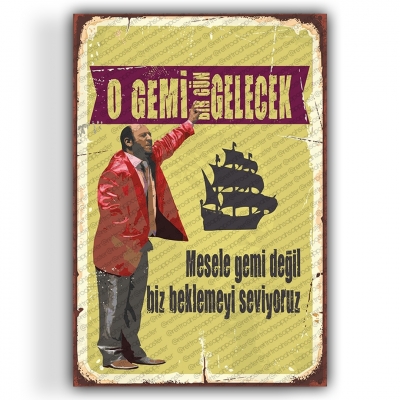 İsmail Abi Ahşap Retro Vintage Poster 