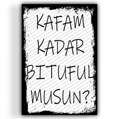 Kafam Kadar Ahşap Retro Vintage Poster 