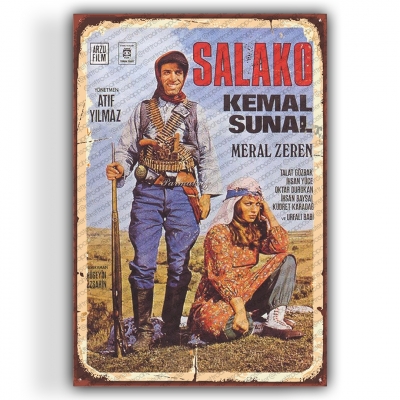 Kemal Sunal Yeşilçam Ahşap Retro Poster