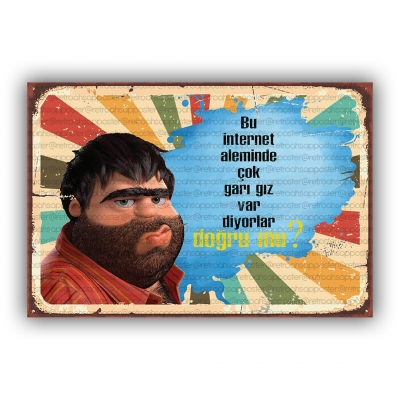 Recep İvedik Ahşap Retro Poster