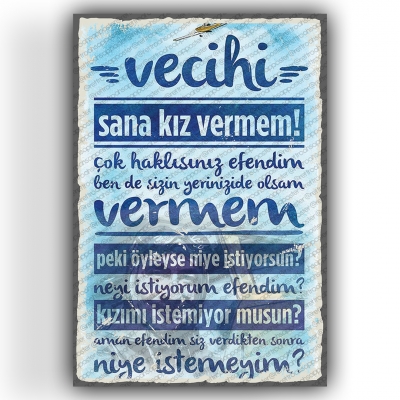 Vecihi Yeşilçam Ahşap Retro Poster