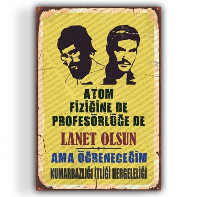 Yeşilçam Ahşap Retro Vintage Poster 