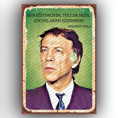 Yeşilçam Mahmut Hoca Ahşap Retro Poster
