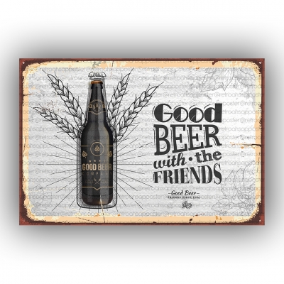 Beer Ahşap Retro Poster
