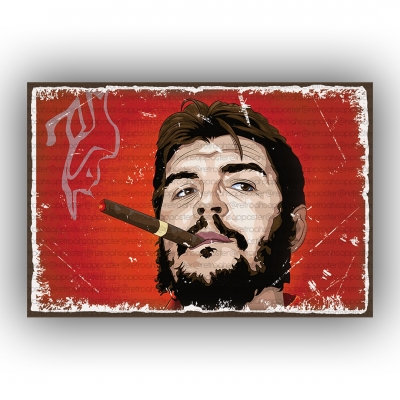 Che Guevara Ahşap Retro Poster