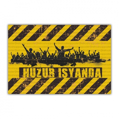 Huzur İsyanda Ahşap Retro Poster