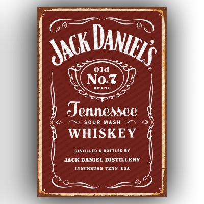 Jack Daniel's Ahşap Retro Poster