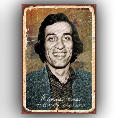 Kemal Sunal Yeşilçam Ahşap Retro Poster