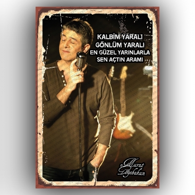 Murat Göğebakan Ahşap Retro Poster