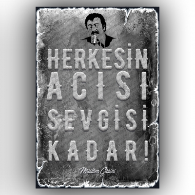 Müslüm Gürses Ahşap Retro Poster