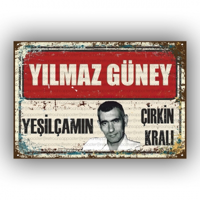 Yılmaz Güney Ahşap Retro Poster