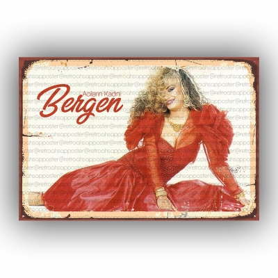 Bergen  Retro Ahşap Poster