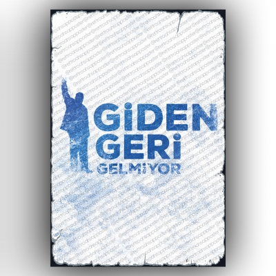 Giden geri gelmiyor Retro Ahşap Poster