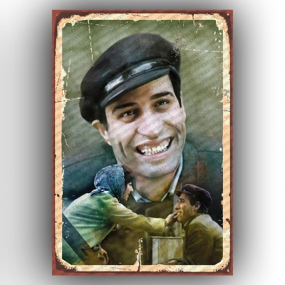 Kemal Sunal Yeşilçam Ahşap Retro Poster