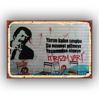Müslüm Gürses Retro Ahşap Poster