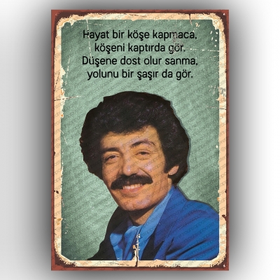 Müslüm Gürses Retro Ahşap Poster