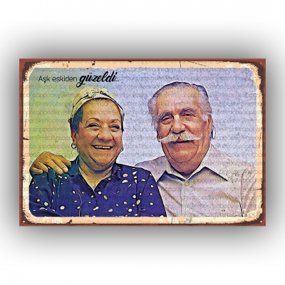 Yeşilçam Retro Ahşap Poster