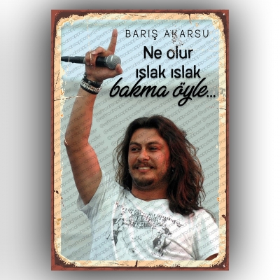 Barış Akarsu Retro Ahşap Poster