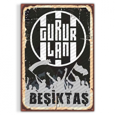 Beşiktaş Retro Ahşap Poster