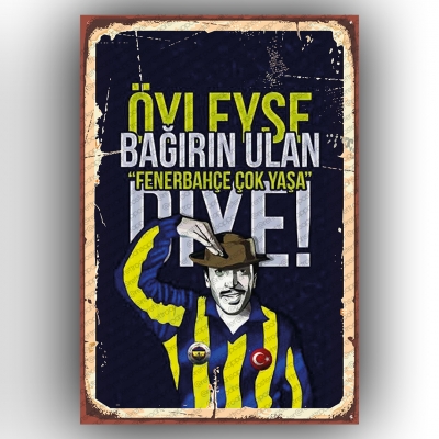 Fenerbahçe  Retro Ahşap Poster