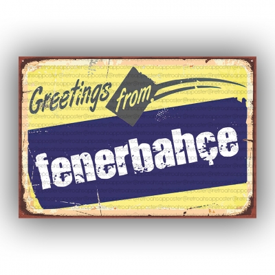 Fenerbahçe  Retro Ahşap Poster