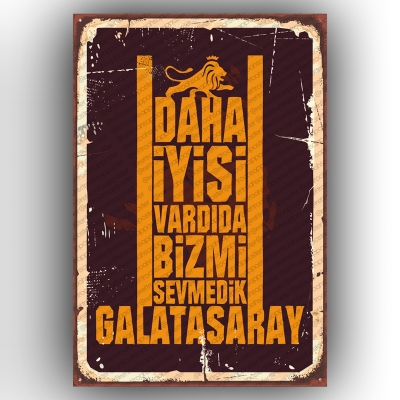 Galatasaray Retro Ahşap Poster