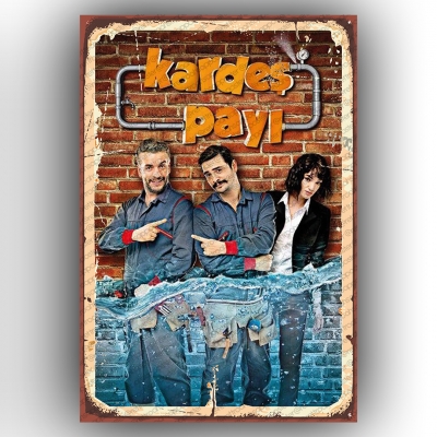 Kardeş Payı  Retro Ahşap Poster