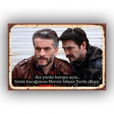 Kardeş Payı  Retro Ahşap Poster