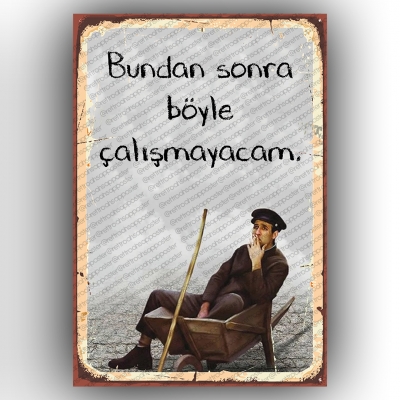 Kemal Sunal Yeşilçam  Retro Ahşap Poster