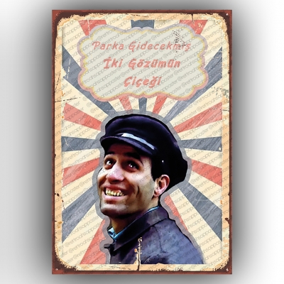 Kemal Sunal Yeşilçam Retro Ahşap Poster