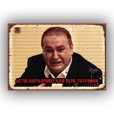 Kolpaçino  Retro Ahşap Poster