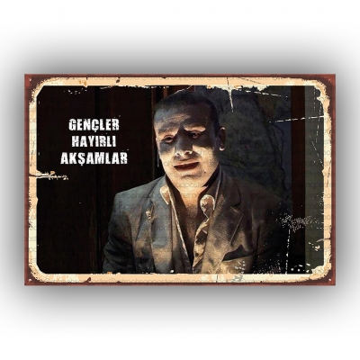 Kolpaçino  Retro Ahşap Poster