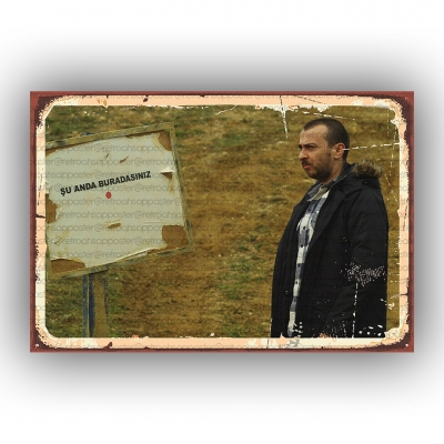 Leyla İle Mecnun Retro Ahşap Poster